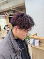 メンズサロン スイ 春日井(MEN'S salon SUI)&nbsp;赤メッシュパーマ