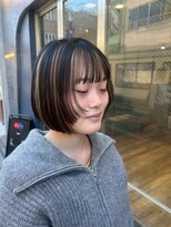 アカラ(acala) ハイライトボブ【20代/30代/イルミナカラー/縮毛矯正/髪質改善】