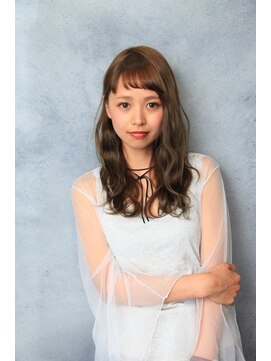 ココロ(COKORO) 透明感ベージュカラー☆アシメバング☆小顔セミロング