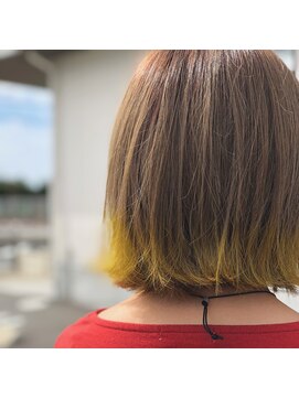 ラ メール ヘア デザイン(La mer HAIR DESIGN) イエロー裾カラー