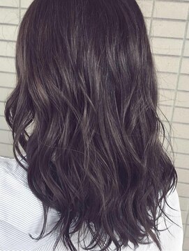 エミュー ラ ピエス(emu la piece) ラベンダーグレージュ/パープルカラー/ラベージュ/波巻き/艶感