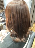 外ハネ×くすみオレンジ