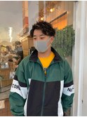 メッシュ×ツイストパーマ