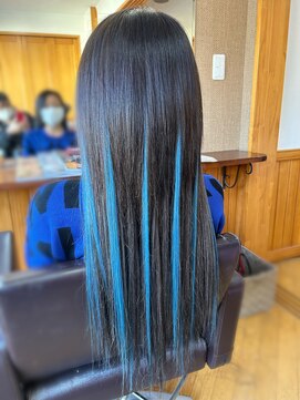 エクステンション クーチャー(Extention Cu'cha) エクステ150g 青系メッシュ