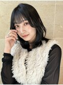 ミディアム/くびれレイヤー/レイヤーカット/顔周りカット/銀座