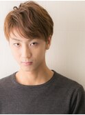 ハイトーンカラー斜めバングで小顔効果！メンズショートl札幌