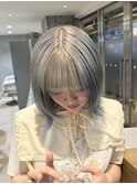 ホワイトシルバー×アイスブルー♪