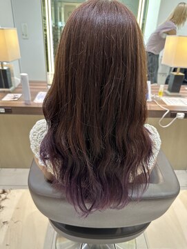 ニコ(NICO by KENJE) 【三品莉奈】ロング/グラデーションカラー/ラベンダーカラー