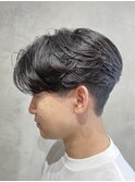 センターパートニュアンスパーマ