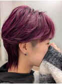 センターわけメンズウルフ