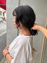 ペレ(pele)&nbsp;ミディアムパーマゆるパーマ顔周りレイヤーニュアンスパーマ