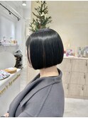 ミディアムヘア暗めカラーグランマッシュデザインカラー《用賀》