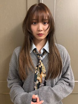 ファルファラ(farfara) 【farfara】顔まわりカット/ナチュラルレイヤー/モカグレージュ