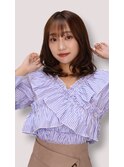 女子力高めの緩いカールスタイル