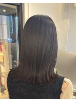 アコロン(acoron)&nbsp;外はねミディアム　髪質改善/オリーブベージュ/顔まわりレイヤー