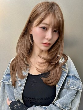 ロンドイディールバンダイ 新潟万代(Lond ideal) レイヤーカット×ブリーチなしダブルカラー