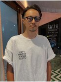 メンズ　ラフオールバック