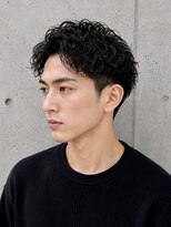 アル あびこ(aru.) 爽やかメンズショートツーブロックパーマ