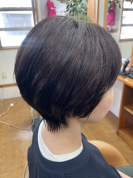 ギンパリの写真/似合わせショートヘアで小顔みせ魅せ再現性が高く扱いやすく、乾かすだけでまとまりのあるスタイルに!