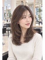 ネイヴスヘアー 香椎照葉店(Neivs Hair)&nbsp;大人レイヤーセミロング×透明感アッシュブラウン