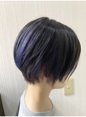 大人かわいい 簡単スタイリング ブリーチ ハイライト ラベンダー