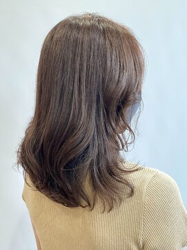 ヘア イノウエ HAIR INOUE ミディアムレイヤーカット　秋カラー“ピンクブラウン”