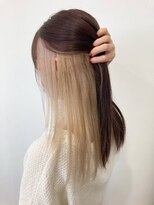 ルートエイチ 市川(Root H) 外カラーハネボブセクションカラーペールベージュグラデーション