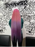 【派手髪】スーパーロング　ピンクから紫のグラデーション