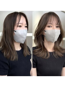 アフロートリノ(AFLOAT Leino) 小顔ヘルシーレイヤースタイル透明感カラー【修】20代30代40代