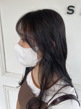 サラ ビューティー サイト 古賀店(SARA Beauty Sight) 【韓国風巻き】10代20代/ブルーブラック/ブリーチで明るくなる