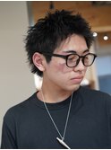 無造作スパイキーショート ニュアンスパーマ