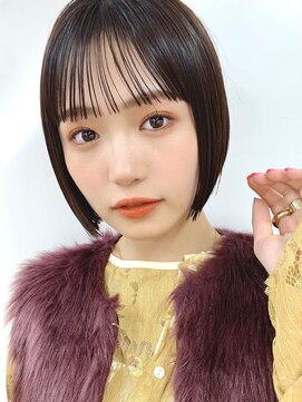 サンド 名古屋(sand) ボブ/レイヤーカット/髪質改善/ウェットヘア/オリーブベージュ