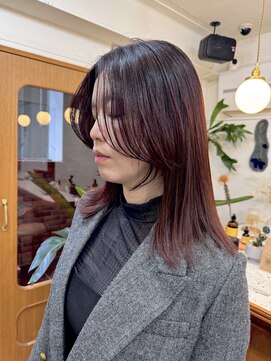 シエン 恵比寿(CIEN) チェリーレッド/バーガンディカラー/ブリーチなし/秋冬スタイル