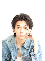 フリーラ 横浜(freera)&nbsp;メンズダークアッシュニュアンスパーマ韓国マッシュウルフカット