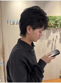 メンズフェザーマッシュウルフ