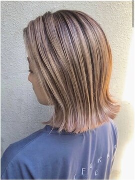 アース 検見川浜店(HAIR&MAKE EARTH) 20代30代40代ハイライト外国人風カラーピンクアッシュ外ハネ