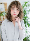 綾瀬/髪質改善/くすみベージュ×ラフなウェーブミディアムk