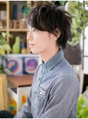 ■清潔感ダークアッシュ束感フェザーパーマ102-2志木20代30代