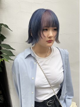 ベレーザ 渋谷(BELEZA) 14938ブリーチ＆ダブルカラーニュアンスインナーカラーボブ