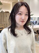 トリッカ 銀座(tricca)&nbsp;顔まわりレイヤー/ハッシュカット/外はねミディアム/レイヤー