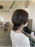 デザインカラー/レイヤーカット/ウェットヘア/オリーブベージュ