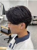 宇都宮メンズカットメンズパーマフェザーパーマセンターパート