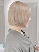 エイチエムヘアーホーム 池袋2号店(H M hair home) 髪質改善/ミルクティーベージュ/ショートボブ/韓国/顔周りカット