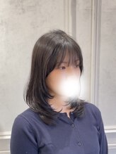 エフェスト 二条店(efesto) グレージュ × ミディアムレイヤー