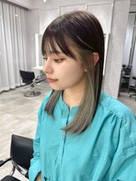 アール ヘアー デザイン(r hair design)&nbsp;サラツヤロングベージュカラーブリーチしない透明感カラー