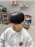 フェザーパーマニュアンスセンターパート刈り上げ眉カット洋光台
