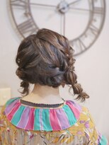 ヘアセットサロン ミント(Hair set salon MINT)&nbsp;ルーズ編みおろしツイン
