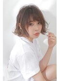 大人可愛いショートゆるふわボブ