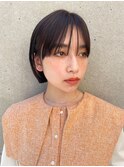 ニュアンス前髪暗髪ボブ