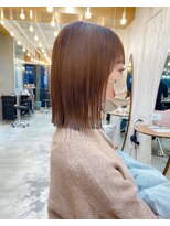 ロンドアジュール 横浜(Lond azur)&nbsp;切りっぱなしボブベージュカラー♪【久保田夢美】横浜イメチェン